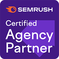 Semrush certified agency partner badge